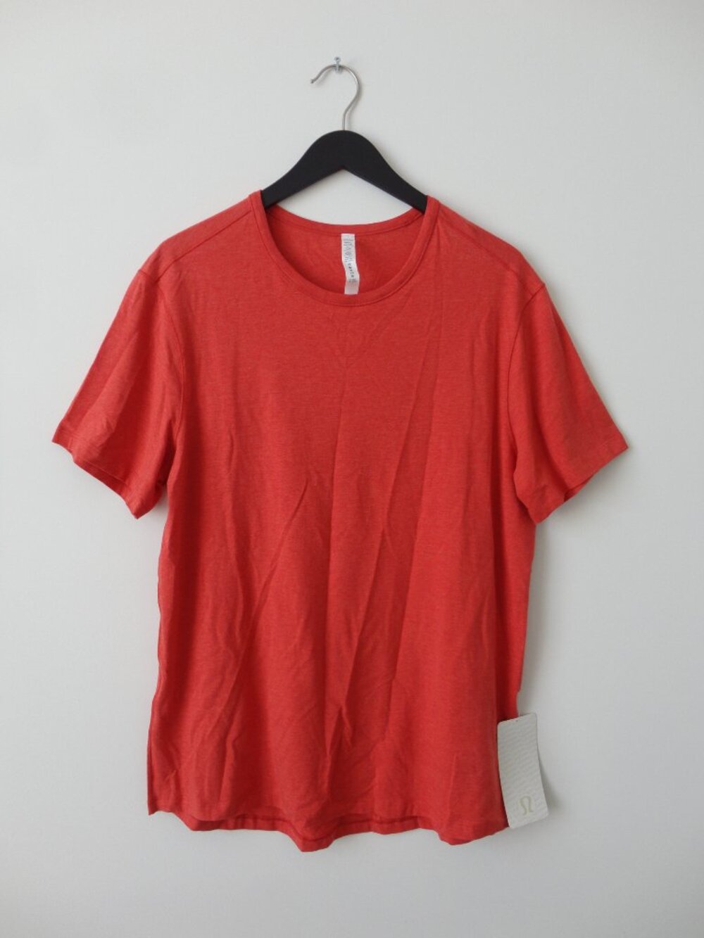 NWT LULULEMON HAMR Orange Red Pima Cotton 5 Year Basic T Shirt Top Men's Small